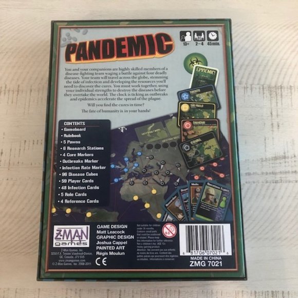 2007 Z-Man Games Pandemic a Game by Matt Leacock - Picture 6 of 6